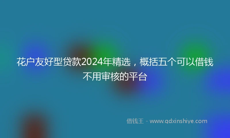 花户友好型贷款2024年精选，概括五个可以借钱不用审核的平台