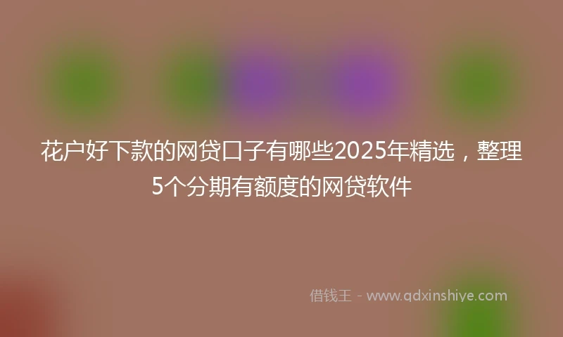 花户好下款的网贷口子有哪些2025年精选，整理5个分期有额度的网贷软件