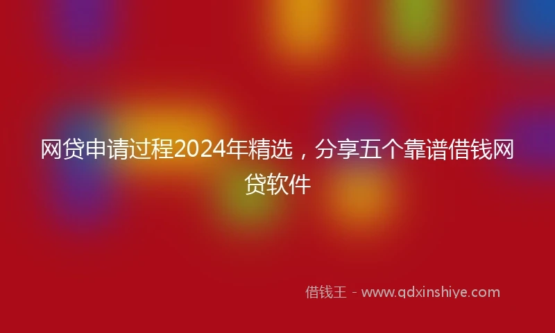 网贷申请过程2024年精选，分享五个靠谱借钱网贷软件