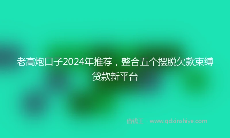 老高炮口子2024年推荐,整合五个摆脱欠款束缚贷款新平台