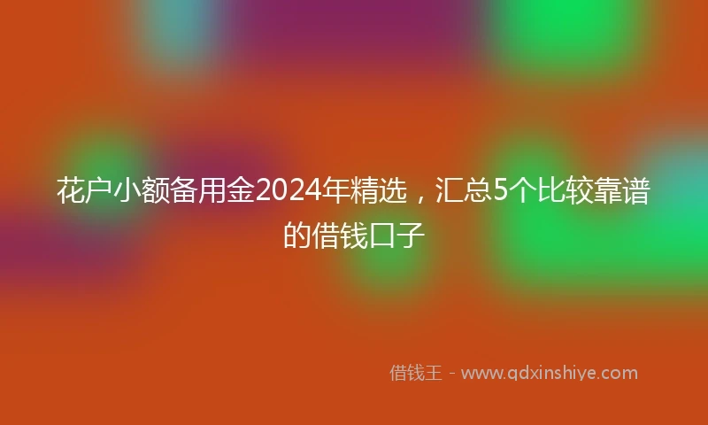 花户小额备用金2024年精选，汇总5个比较靠谱的借钱口子