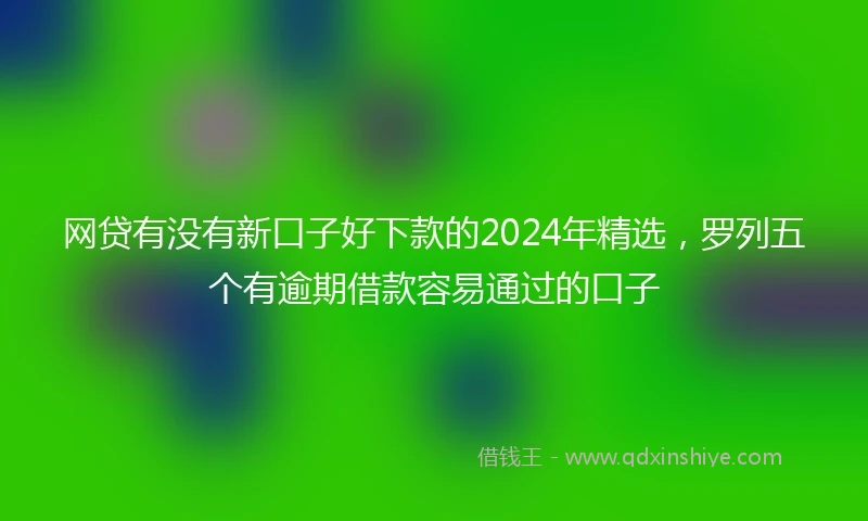网贷有没有新口子好下款的2024年精选，罗列五个有逾期借款容易通过的口子