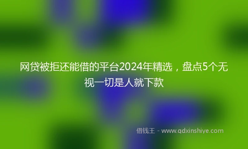 网贷被拒还能借的平台2024年精选，盘点5个无视一切是人就下款
