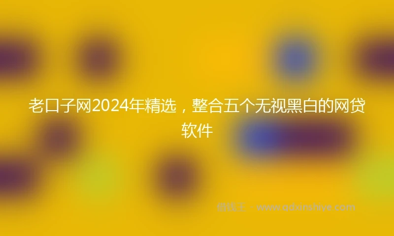 老口子网2024年精选，整合五个无视黑白的网贷软件
