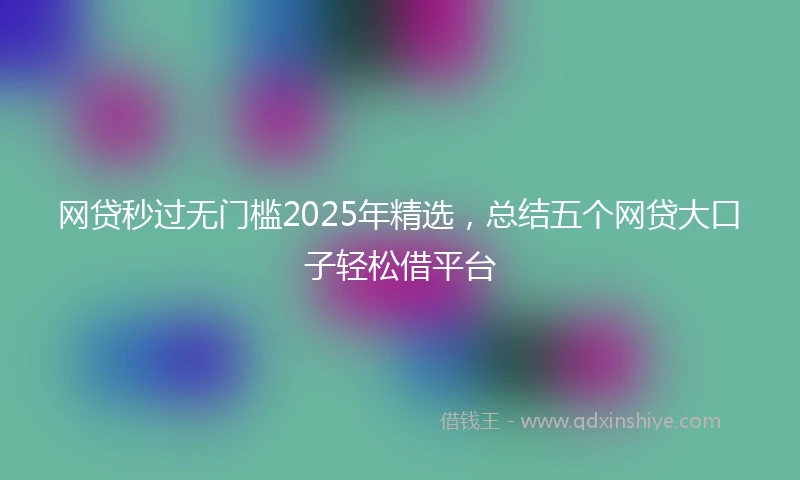 网贷秒过无门槛2025年精选，总结五个网贷大口子轻松借平台