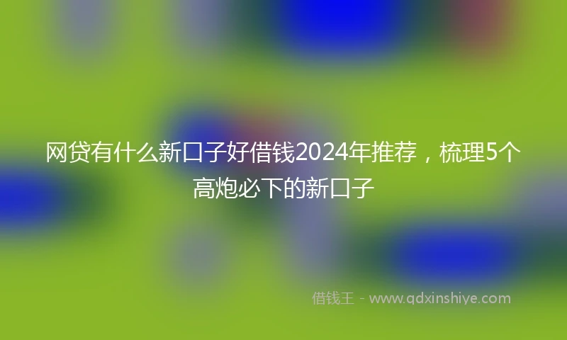 网贷有什么新口子好借钱2024年推荐，梳理5个高炮必下的新口子