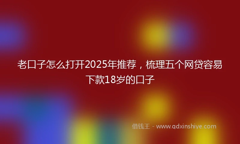 老口子怎么打开2025年推荐，梳理五个网贷容易下款18岁的口子