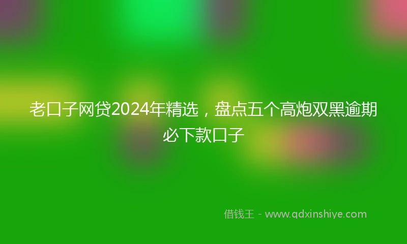 老口子网贷2024年精选，盘点五个高炮双黑逾期必下款口子