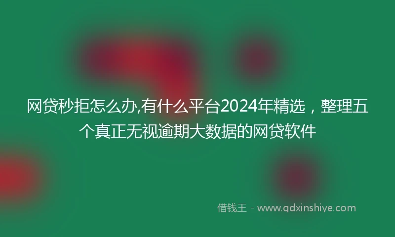 网贷秒拒怎么办,有什么平台2024年精选，整理五个真正无视逾期大数据的网贷软件