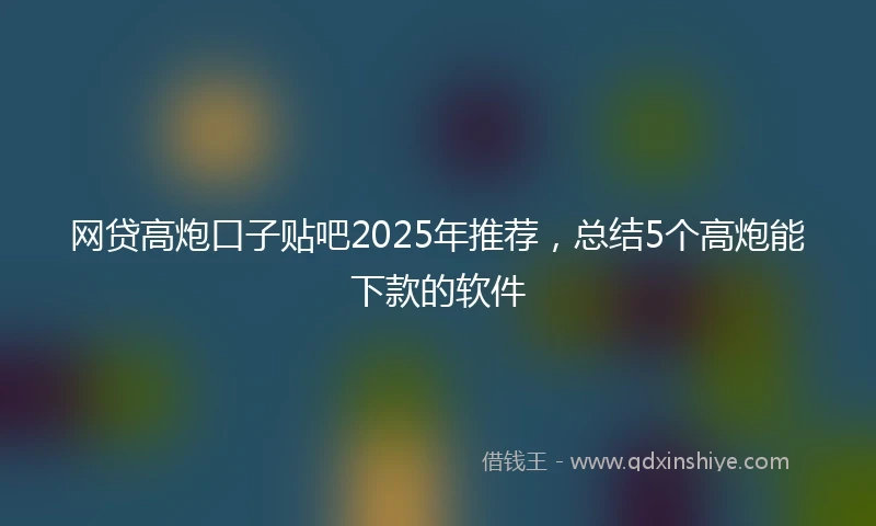 网贷高炮口子贴吧2025年推荐，总结5个高炮能下款的软件