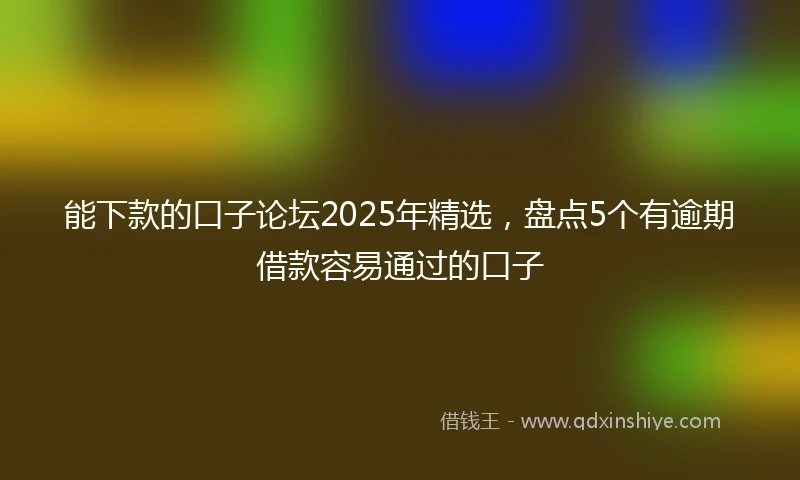 能下款的口子论坛2025年精选，盘点5个有逾期借款容易通过的口子