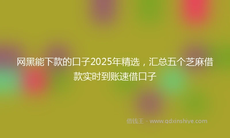 网黑能下款的口子2025年精选，汇总五个芝麻借款实时到账速借口子