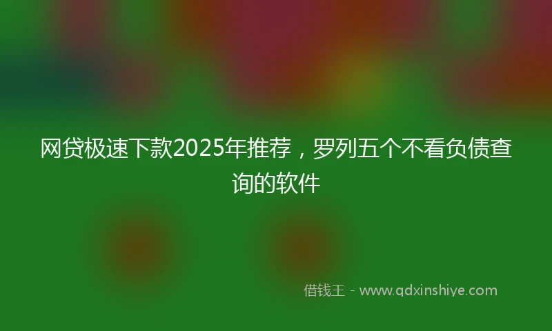 网贷极速下款2025年推荐，罗列五个不看负债查询的软件