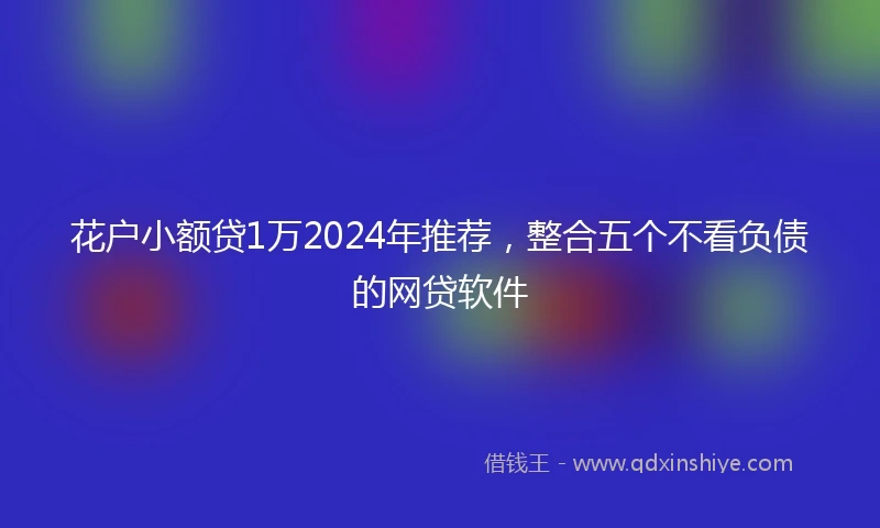 花户小额贷1万2024年推荐，整合五个不看负债的网贷软件