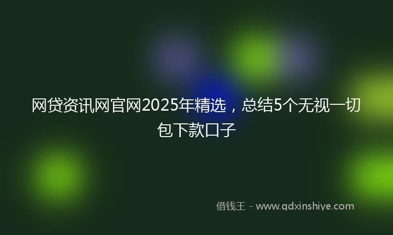网贷资讯网官网2025年精选，总结5个无视一切包下款口子