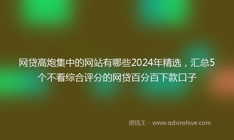 网贷高炮集中的网站有哪些2024年精选，汇总5个不看综合评分的网贷百分百下款口子