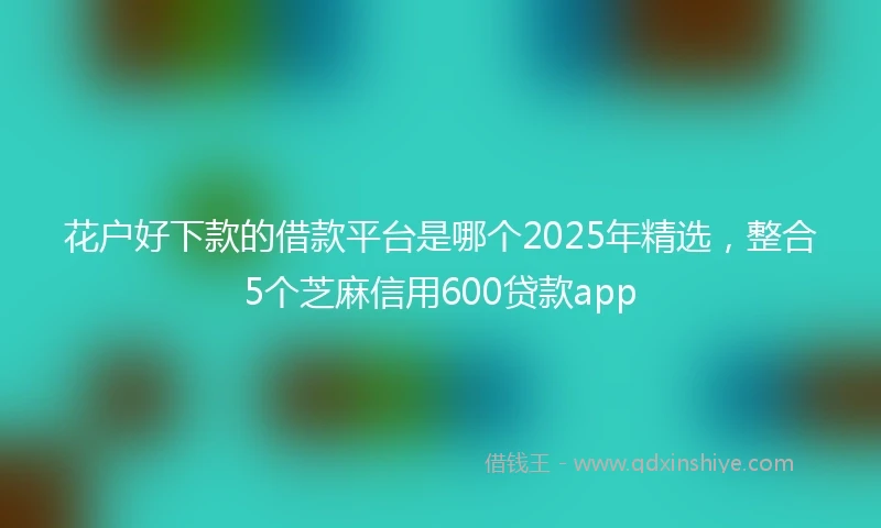 花户好下款的借款平台是哪个2025年精选，整合5个芝麻信用600贷款app
