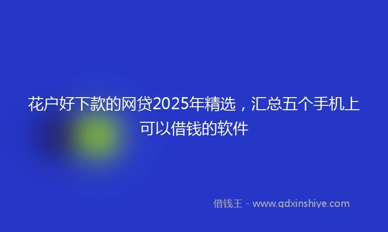 花户好下款的网贷2025年精选,汇总五个手机上可以借钱的软件