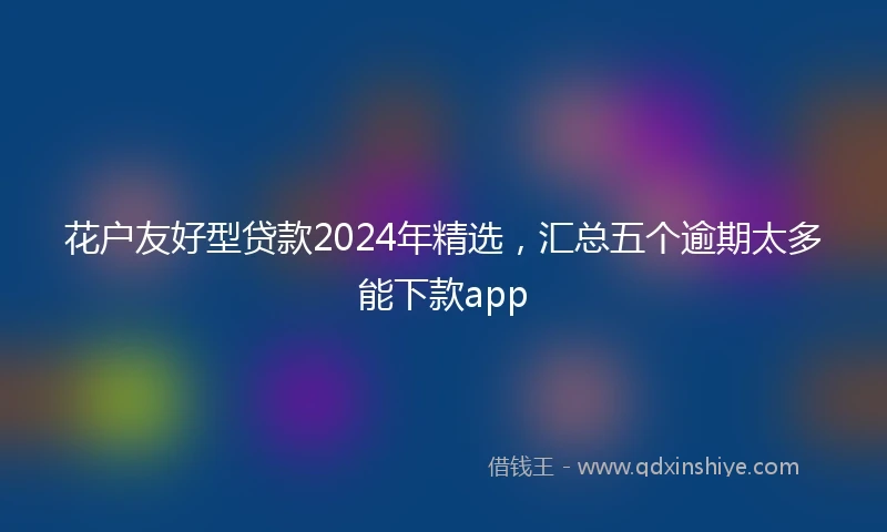 花户友好型贷款2024年精选，汇总五个逾期太多能下款app