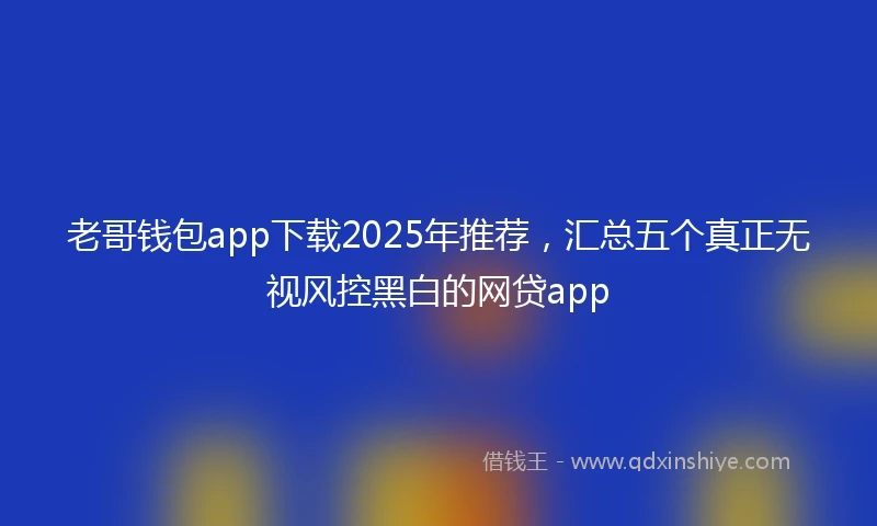 老哥钱包app下载2025年推荐，汇总五个真正无视风控黑白的网贷app