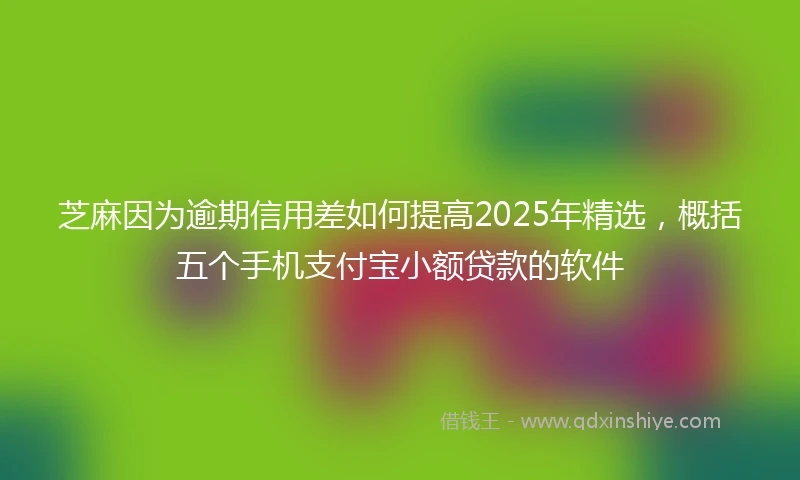 芝麻因为逾期信用差如何提高2025年精选，概括五个手机支付宝小额贷款的软件
