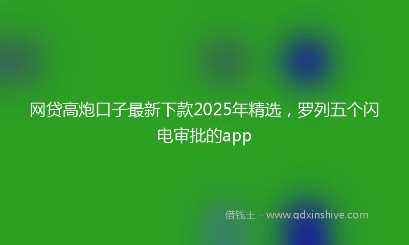 网贷高炮口子最新下款2025年精选，罗列五个闪电审批的app