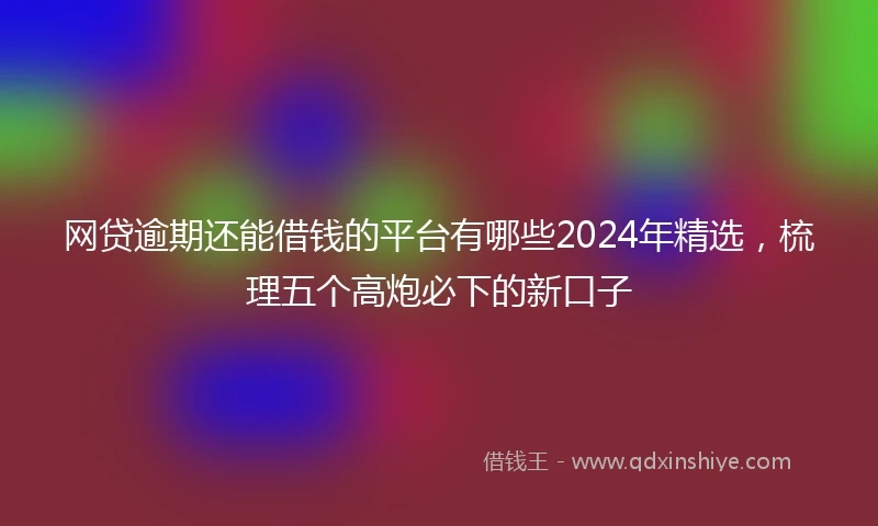 网贷逾期还能借钱的平台有哪些2024年精选,梳理五个高炮必下的新口子