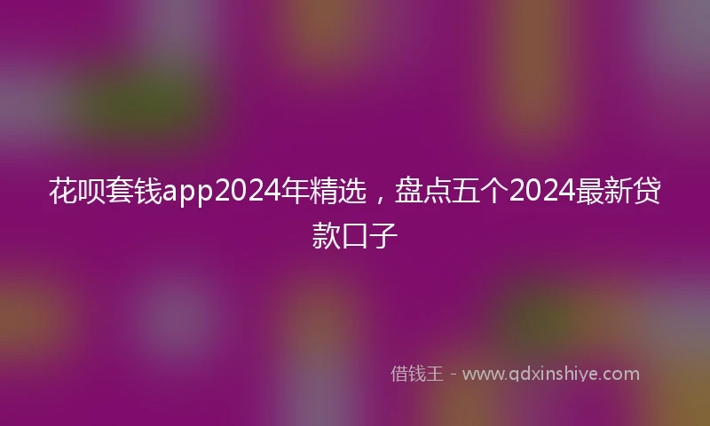 花呗套钱app2024年精选，盘点五个2024最新贷款口子