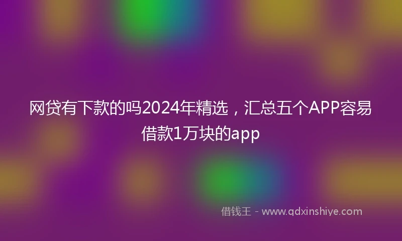 网贷有下款的吗2024年精选，汇总五个APP容易借款1万块的app