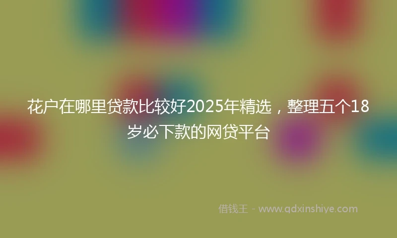 花户在哪里贷款比较好2025年精选，整理五个18岁必下款的网贷平台