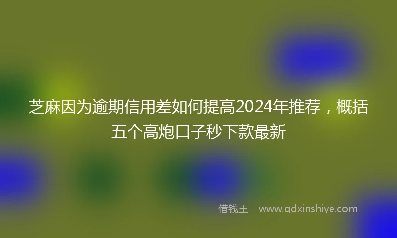 芝麻因为逾期信用差如何提高2024年推荐，概括五个高炮口子秒下款最新