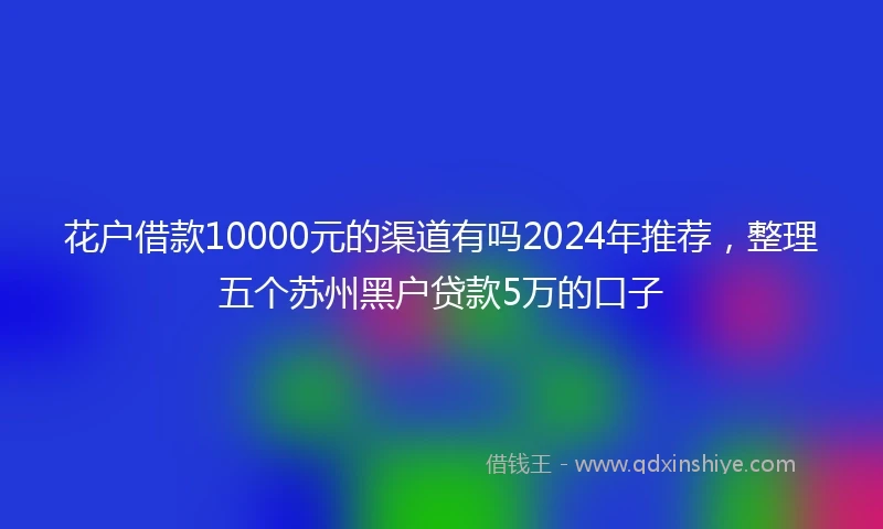 花户借款10000元的渠道有吗2024年推荐，整理五个苏州黑户贷款5万的口子