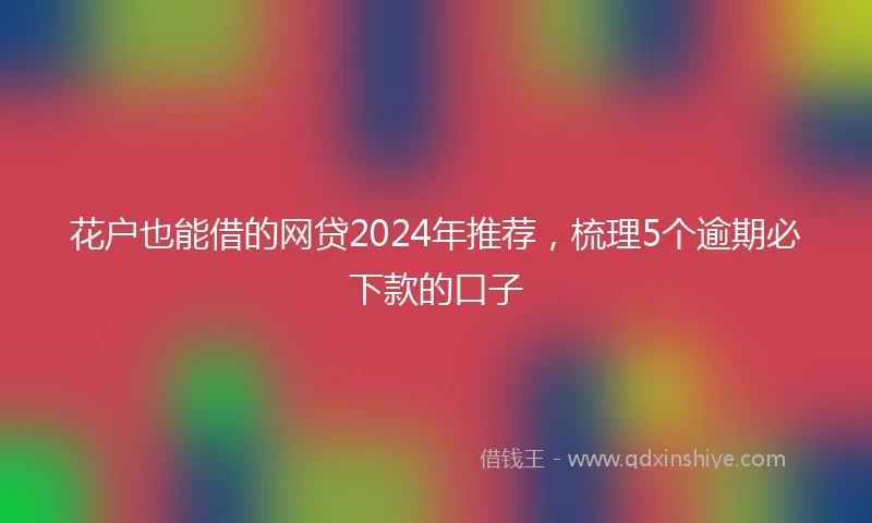 花户也能借的网贷2024年推荐，梳理5个逾期必下款的口子