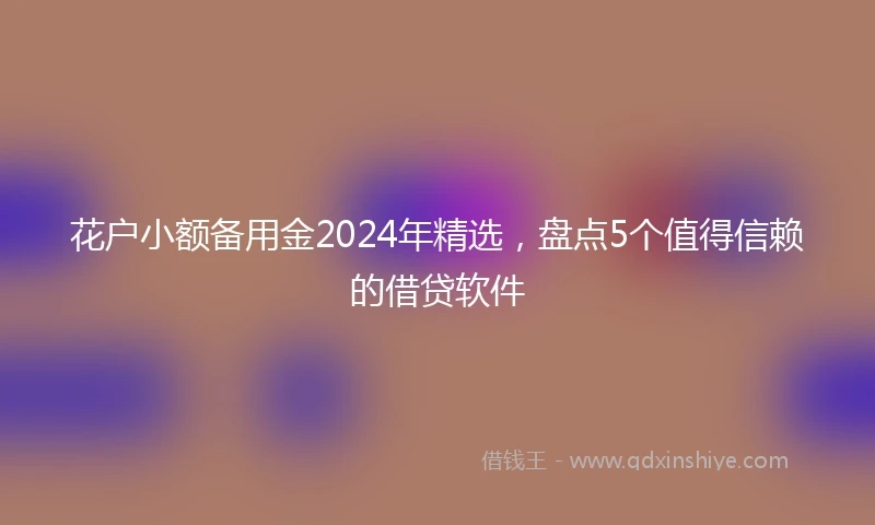 花户小额备用金2024年精选，盘点5个值得信赖的借贷软件
