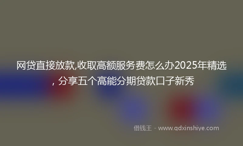网贷直接放款,收取高额服务费怎么办2025年精选，分享五个高能分期贷款口子新秀