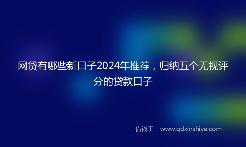 网贷有哪些新口子2024年推荐，归纳五个无视评分的贷款口子