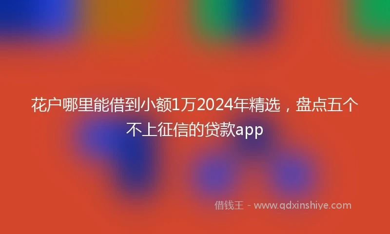 花户哪里能借到小额1万2024年精选，盘点五个不上征信的贷款app