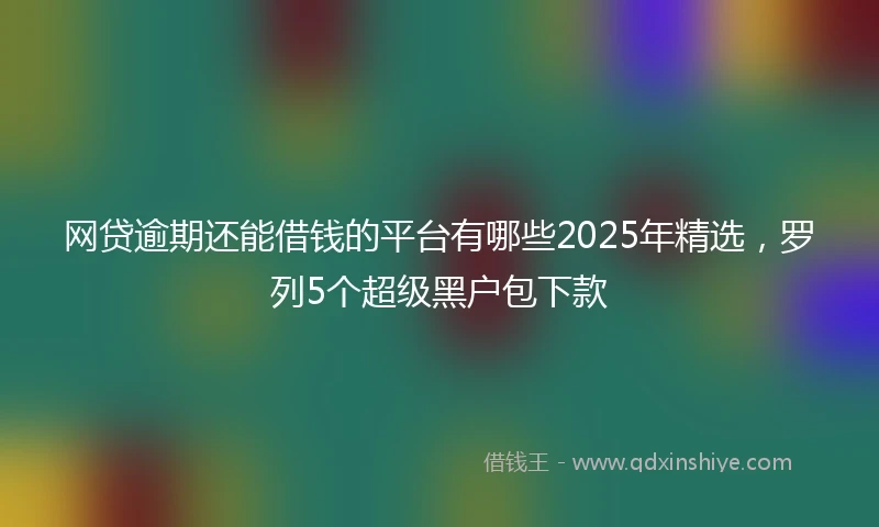 网贷逾期还能借钱的平台有哪些2025年精选,罗列5个超级黑户包下款