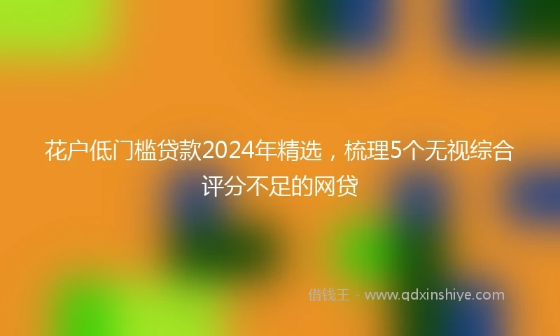 花户低门槛贷款2024年精选，梳理5个无视综合评分不足的网贷