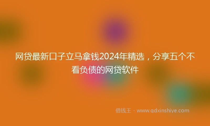 网贷最新口子立马拿钱2024年精选，分享五个不看负债的网贷软件