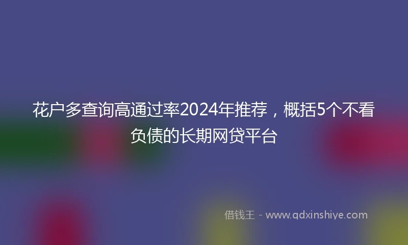 花户多查询高通过率2024年推荐，概括5个不看负债的长期网贷平台