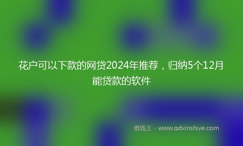 花户可以下款的网贷2024年推荐，归纳5个12月能贷款的软件