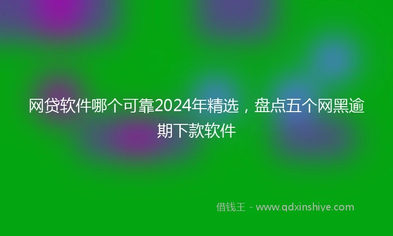 网贷软件哪个可靠2024年精选，盘点五个网黑逾期下款软件