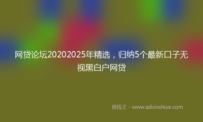 网贷论坛20202025年精选，归纳5个最新口子无视黑白户网贷