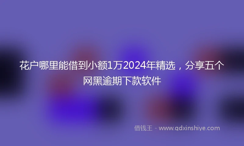 花户哪里能借到小额1万2024年精选，分享五个网黑逾期下款软件