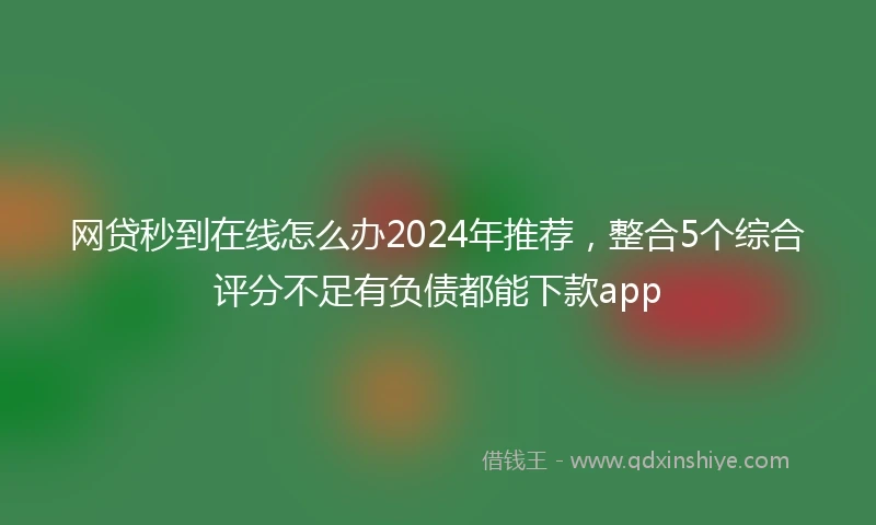 网贷秒到在线怎么办2024年推荐，整合5个综合评分不足有负债都能下款app