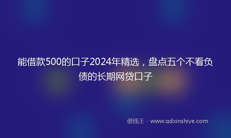 能借款500的口子2024年精选，盘点五个不看负债的长期网贷口子
