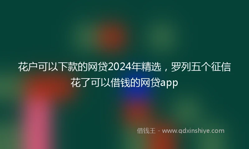 花户可以下款的网贷2024年精选，罗列五个征信花了可以借钱的网贷app