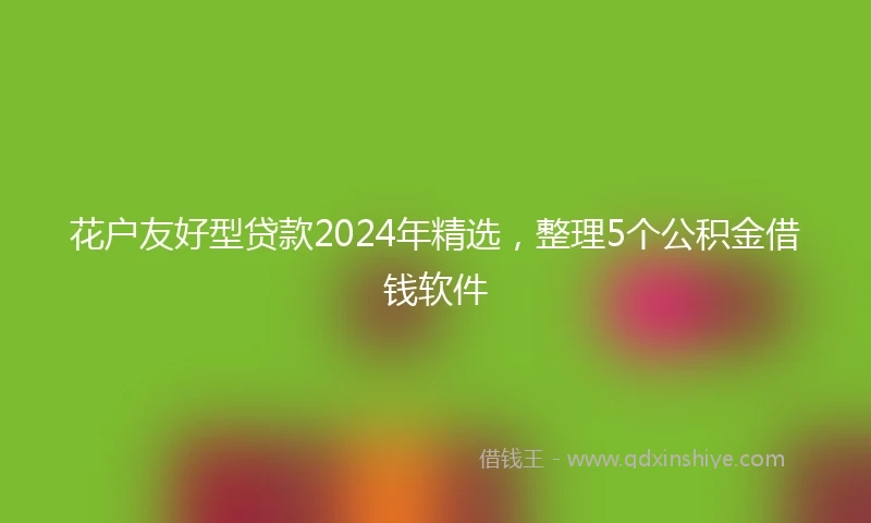 花户友好型贷款2024年精选，整理5个公积金借钱软件