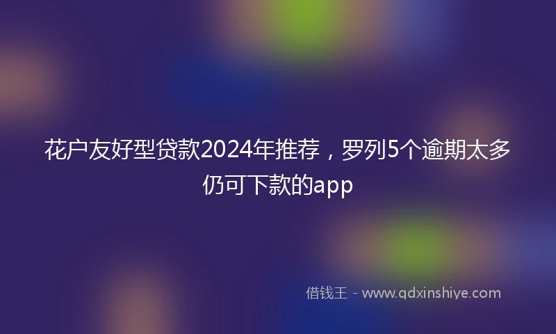 花户友好型贷款2024年推荐，罗列5个逾期太多仍可下款的app